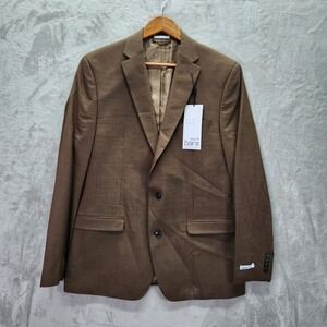 Bar III Blazer Mens 38L 38 Long Rust Brown Slim Fit Suit Jacket Stretch Comfort